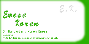 emese koren business card